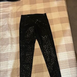 Women's Black Leopard Print Leggings